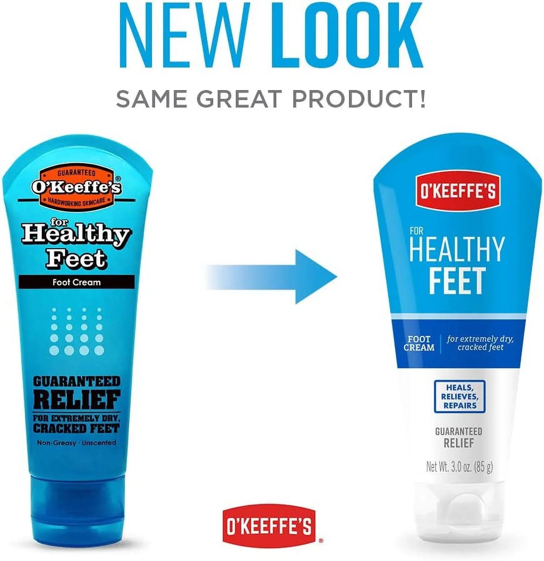 1 PC,O'Keeffee's K0280001 Healthy Feet Cream Tube, 3 Oz
