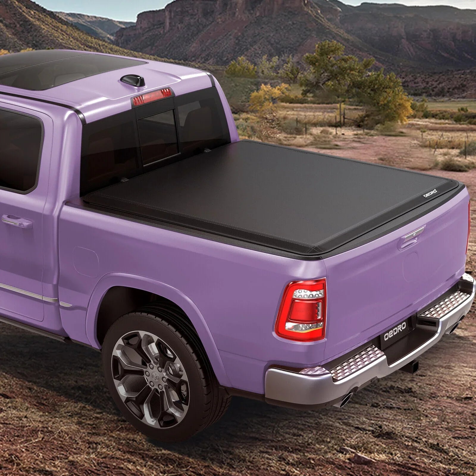Ledkingdomus 5 Feet Soft Tri-fold Truck Bed Tonneau Cover for 2020-2023 Jeep Gladiator JT on Top