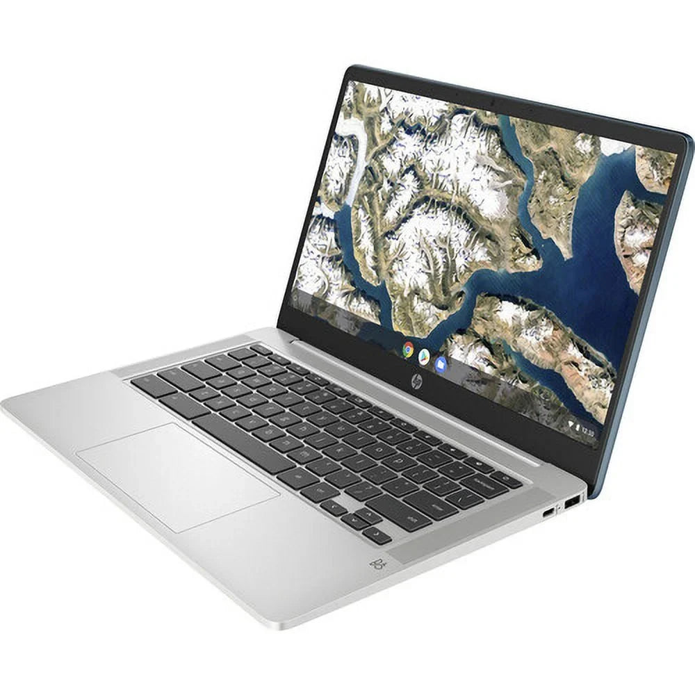 New Chromebook 14A-NA0070NR 14" HD Anti Glare Celeron N4000 1.1 GHz up to 2.6 GHz 4 GB DDR4 32 GB eMMC 5 UHD Graphics 600 Chrome OS