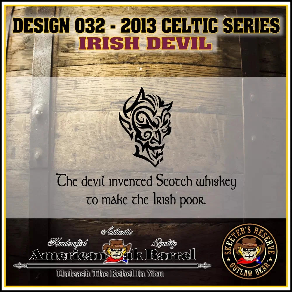 Irish Devil (032) - Engraved American Oak Aging Barrel