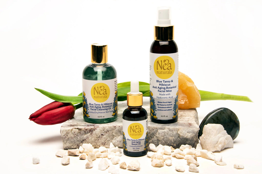 Nea Naturals Blue Tansy Cleansing Oil, Blue Tansy Mist & Blue Tansy Beauty Oil - 3 Piece Set