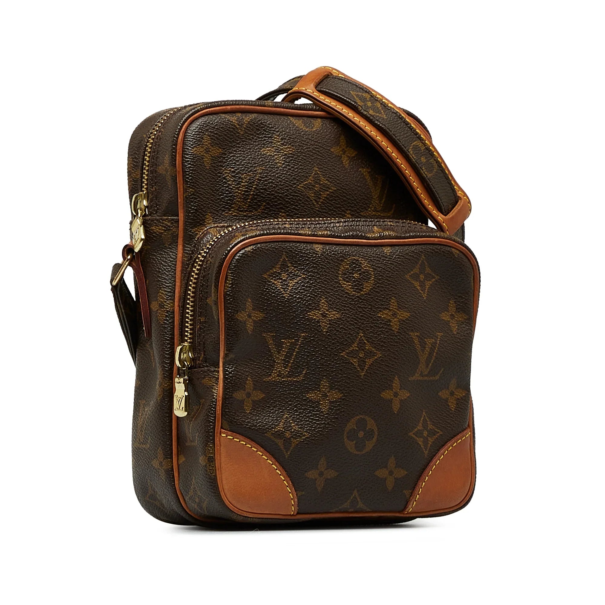 Pre-Owned Authenticated Louis Vuitton Monogram Amazone Canvas Brown Crossbody Bag Unisex (Fair)