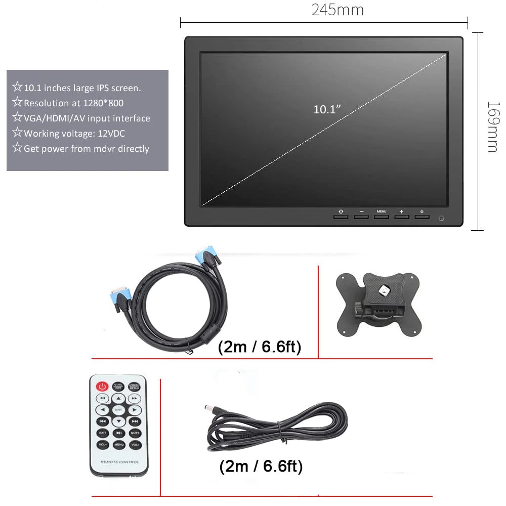JOINLGO 8-CH Mobile DVR Backup Camera System 10" HD Display Remote Monitor on PC Phone GPS WiFi 4G 1080P AHD Vehicle Car DVR MDVR Video Recorder with Mini Large View Angle Car Cameras for Truck/RV/Bus