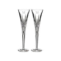Fluid Lismore Diamond Block Letter Monogram Toasting Flutes Set of 2
