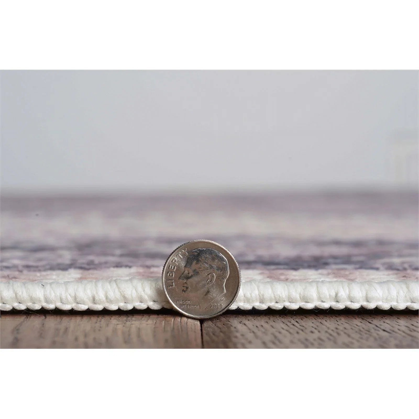 Linon Marion Macomb Polyester 8' x 10' Area Rug in Cream