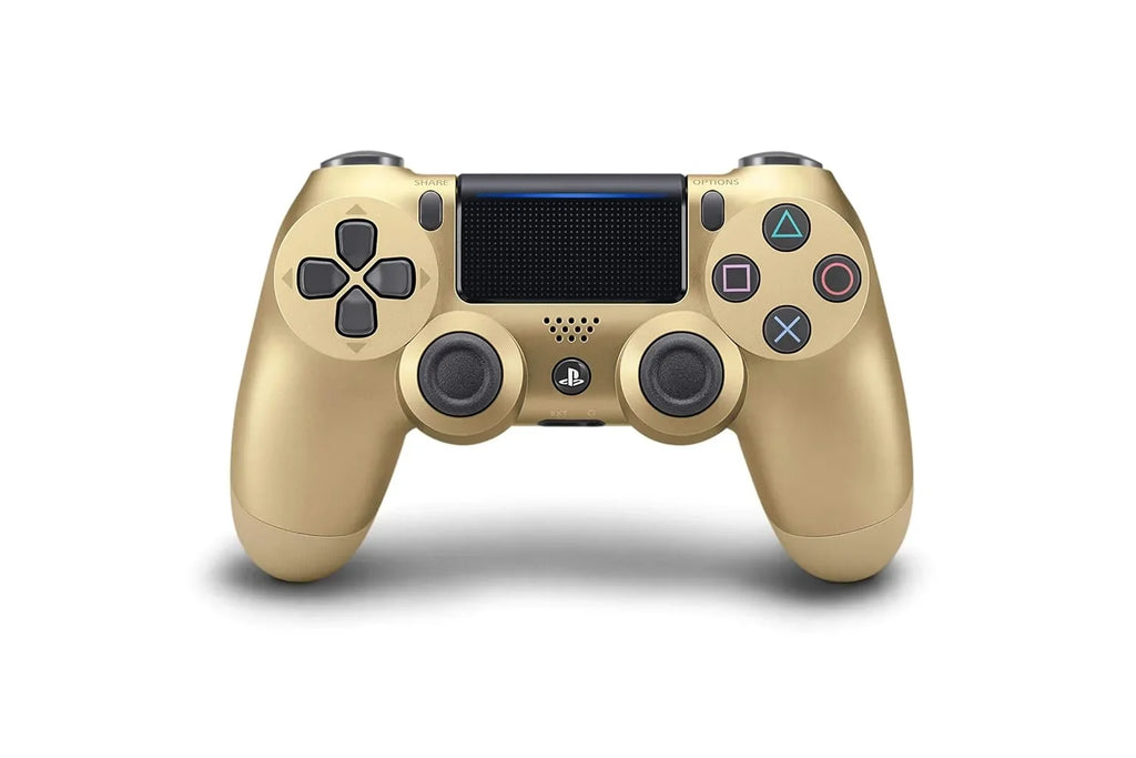 PlayStation 4 Wireless Controller Bundle - Gold DualShock - Like New With Earbuds BOLT AXTION