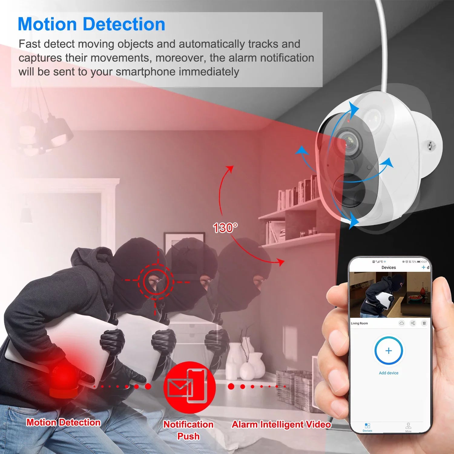 iNova 1080P FHD WiFi IP Camera Two-Way Audio Security Surveillance Camera IP65 Fluid