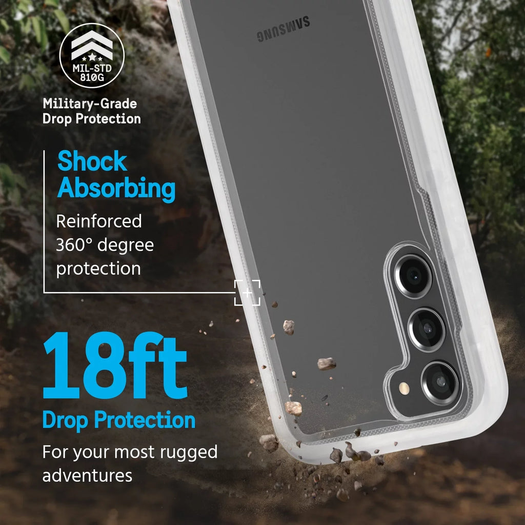 Pelican Voyager Series Galaxy S23 Plus Case with Belt Clip Holster - Clear