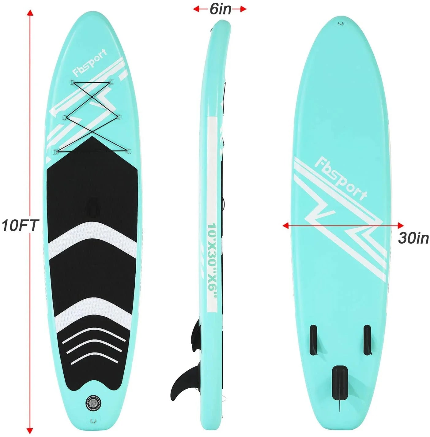 Fbsport Inflatable Paddle Board, Stand UP Paddle Board for Adult with Carry Bag, Shoulder Strap Air Pump All Accessories New