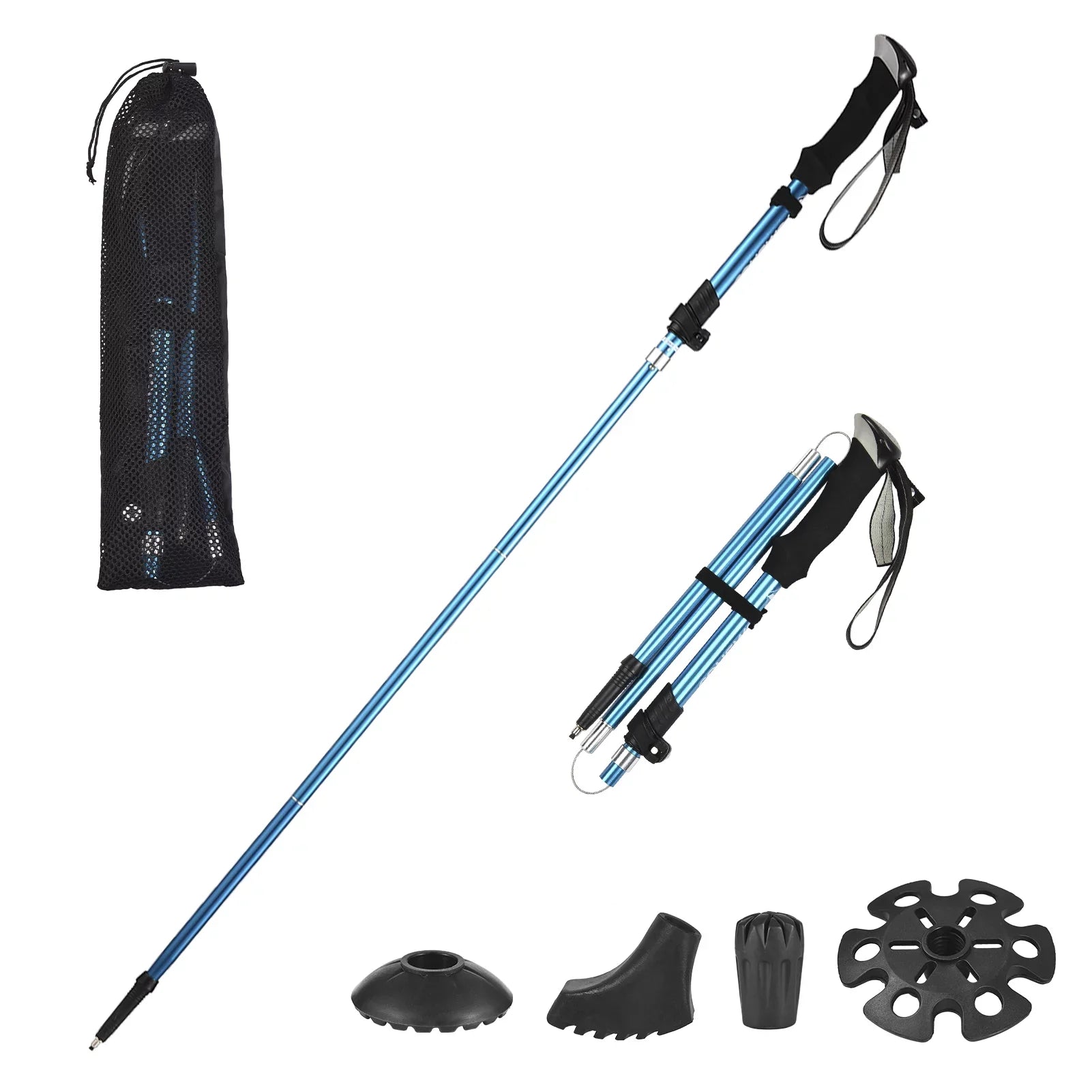 Tomshoo Trekking Pole for Hiking Camping Backpacking, Lightweight and Long-lasting Blue