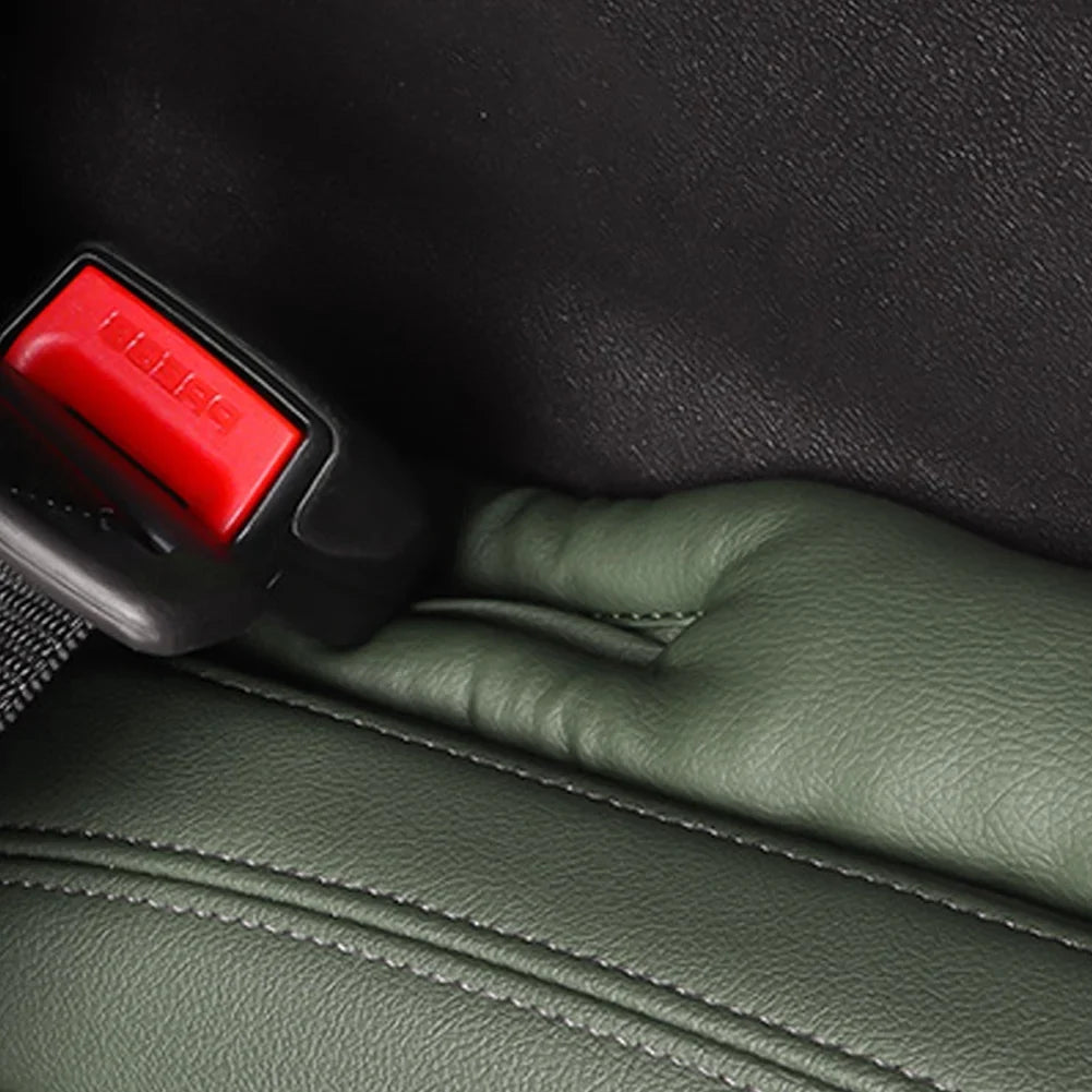 Opulentia Upholstery for vehicles, Car Seat Gap Filler Pad PU Leather Console Side Pocket Organizer Set of 2