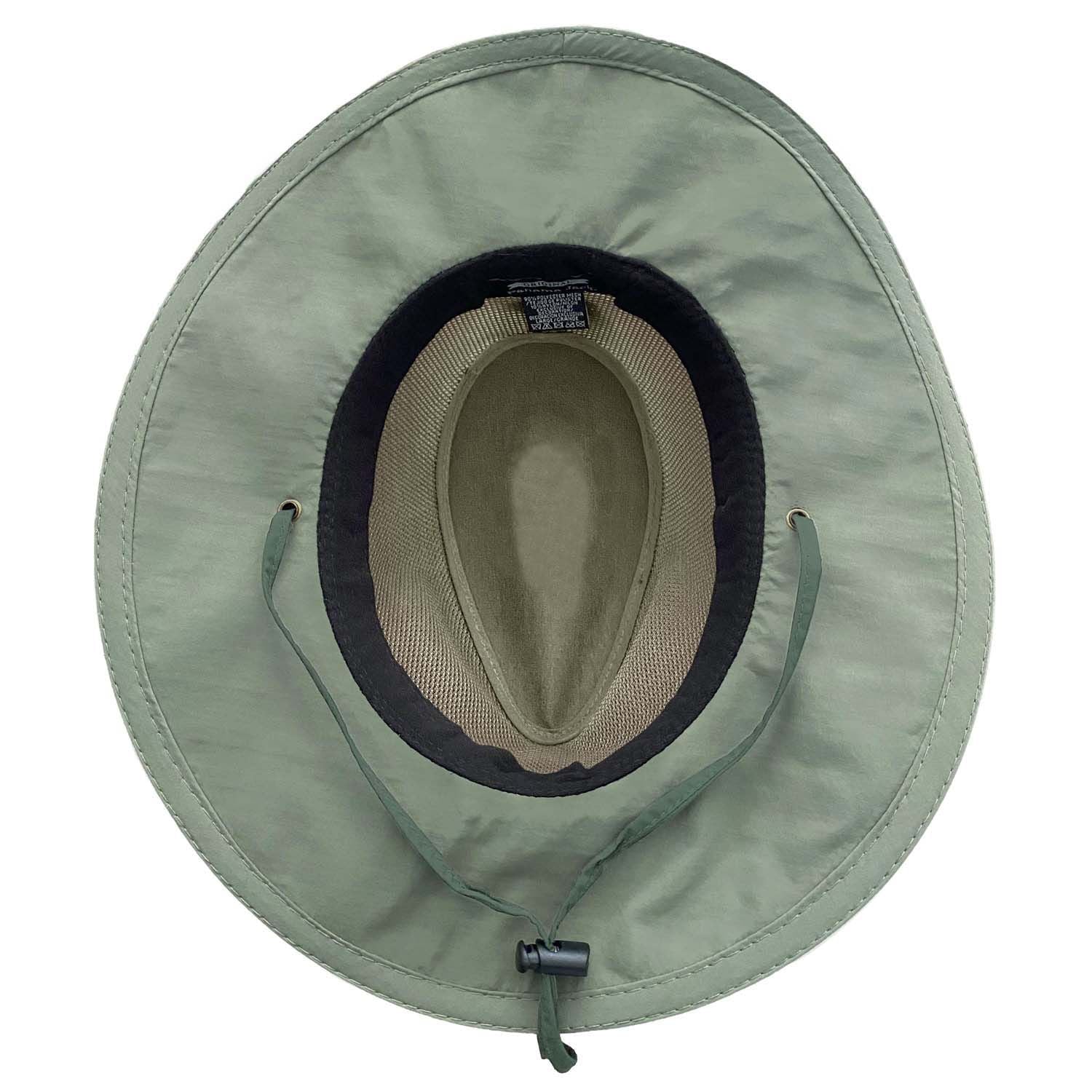 Panama Jack Mesh Crown Safari Sun Hat, 3" Brim, Adjustable Chin Cord, UPF (SPF) 50+ Sun Protection (Fossil, Large)