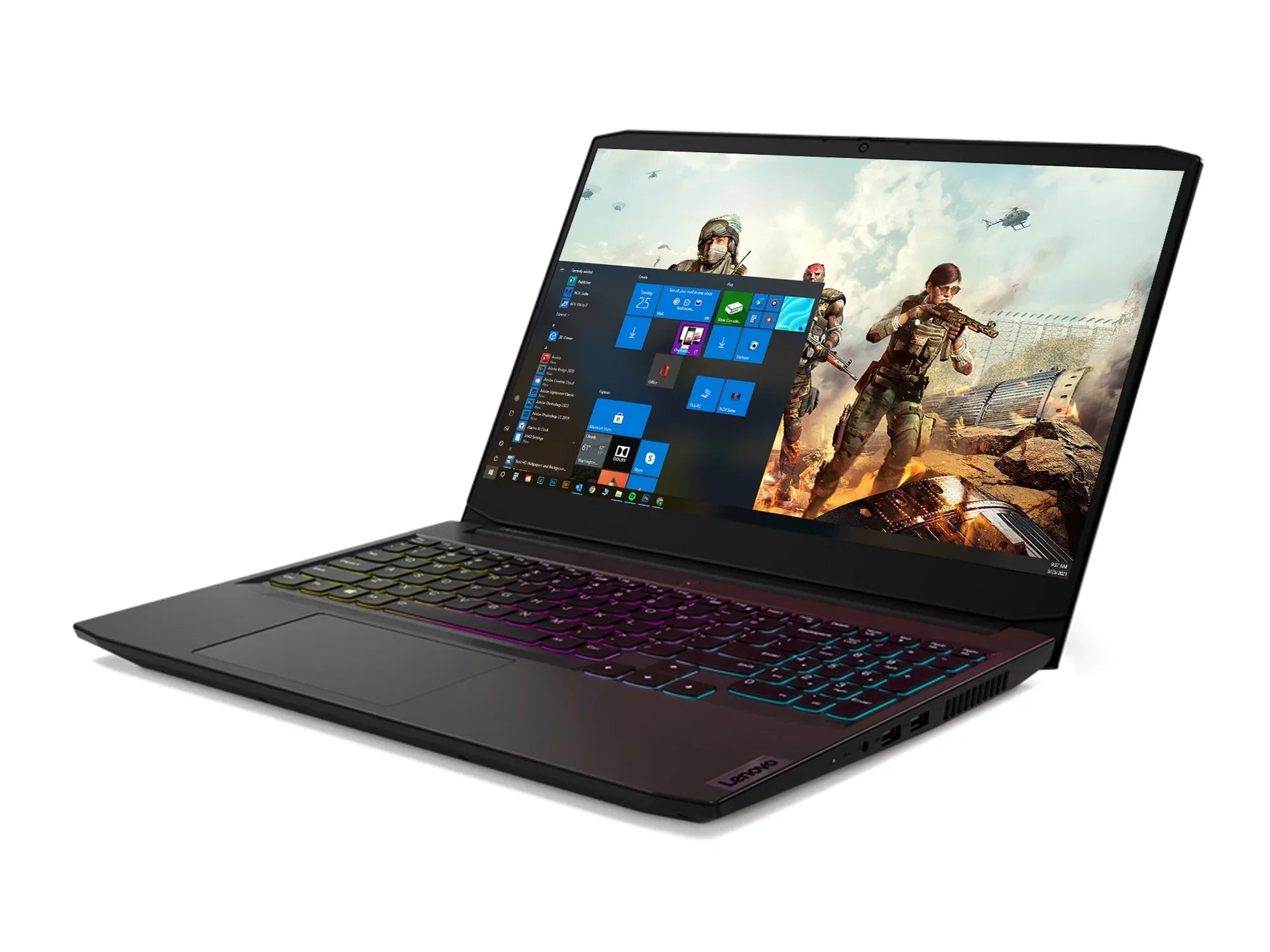 IdeaPad 3 Gaming Mobile pc 15.6" 120Hz FHD Display, Ryzen 5 5600H Upto 4.2GHz, 8GB RAM, 512GB NVMe SSD, NVIDIA GeForce RTX 3050, HDMI, Wi-Fi, Bluetooth, Windows 10 Home (82K20013US)