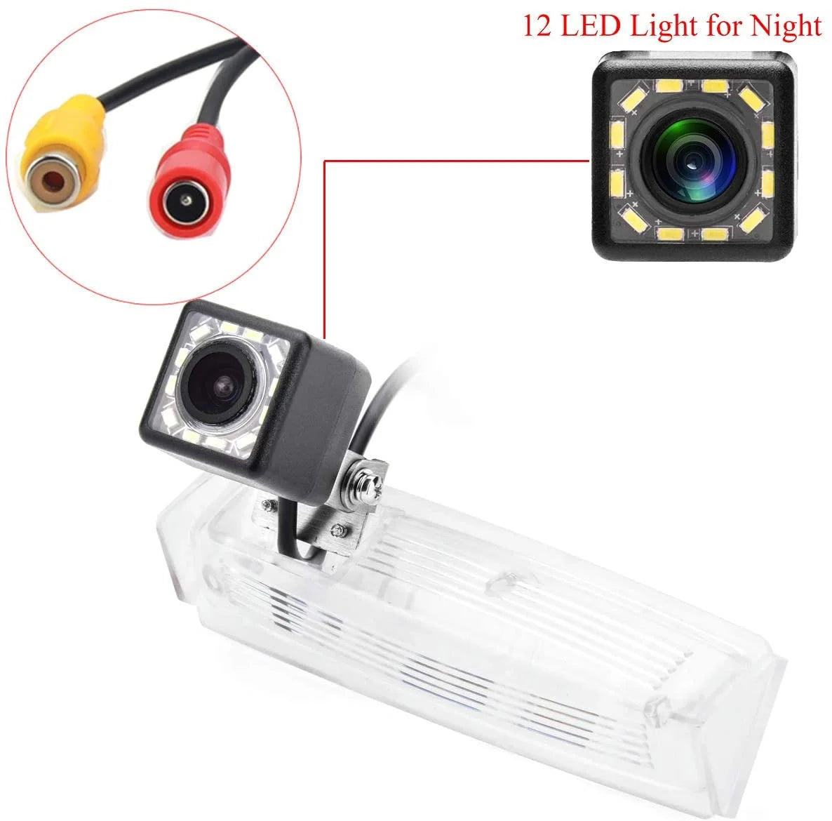aSATAH 12 Adjustable Angle Car Rear View Camera for Lexus IS300 IS200 ES300 ES330 GS300 GS400 GS430 LS430 HS250h