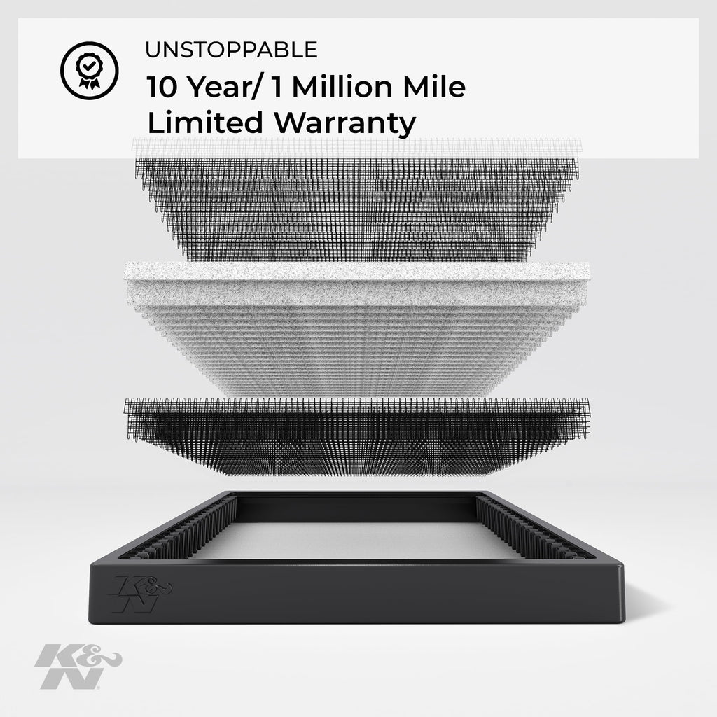 K&N Cabin Air Filter: Washable and Reusable: Designed For Select 2010-2015 Chevy Camaro Vehicle Models, VF3017