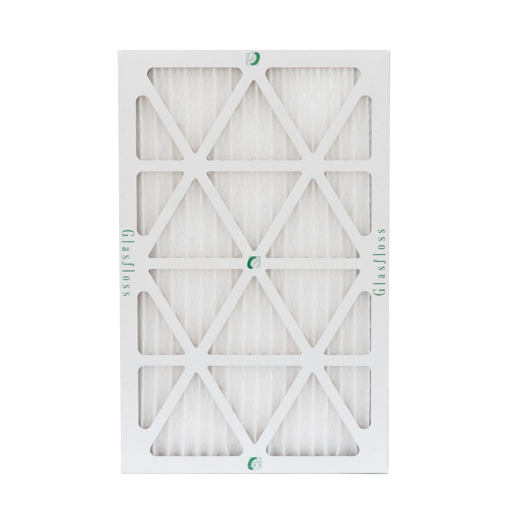 12 Pack of 16x24x1 MERV 13 Pleated Air Filters by Glasfloss. Actual Size: 15-1/2 x 23-1/2 x 7/8