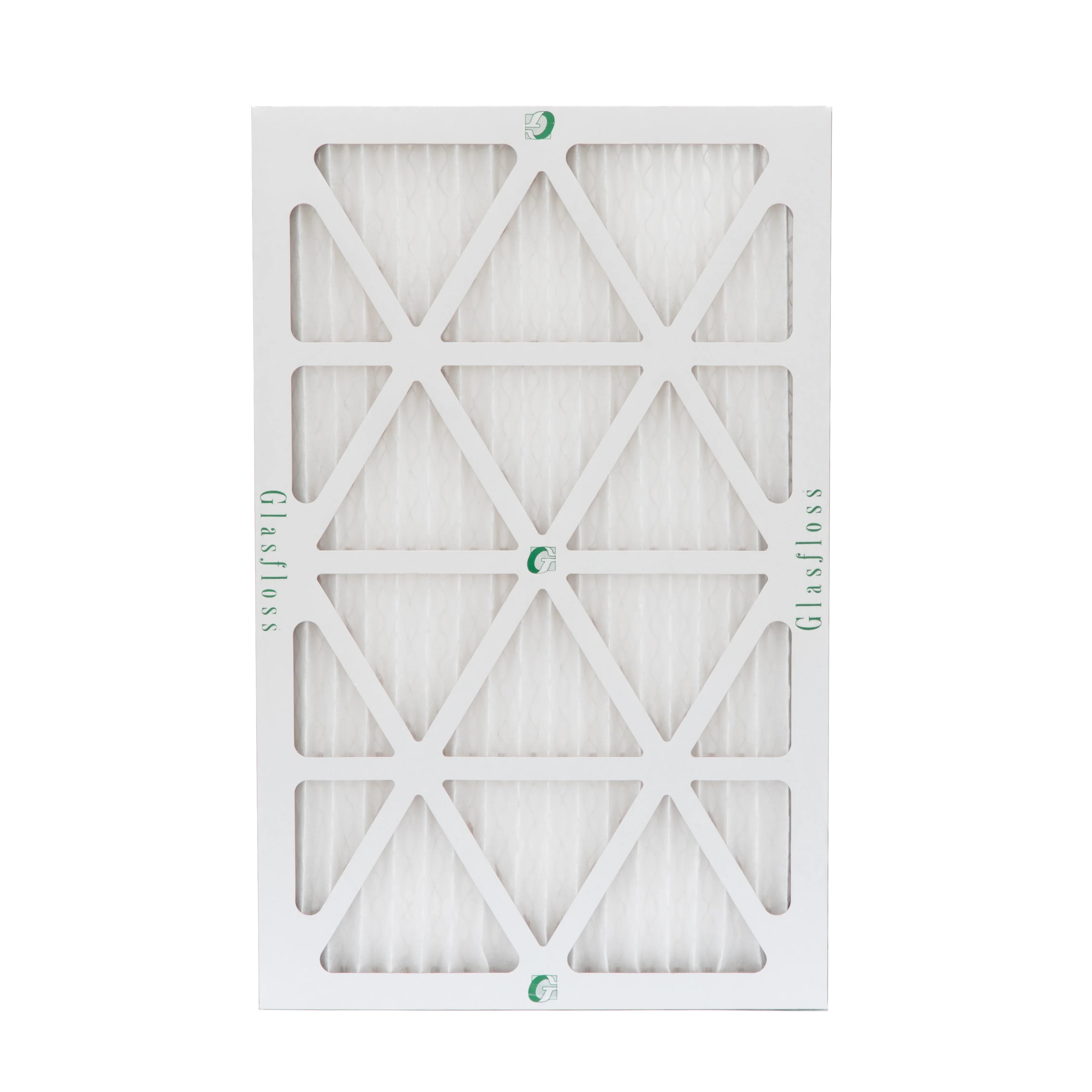 12 Pack of 16x24x1 MERV 13 Pleated Air Filters by Glasfloss. Actual Size: 15-1/2 x 23-1/2 x 7/8