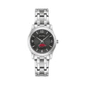 Women's Bulova Black Arkansas Razorbacks Corporate Collection Stainless Steel Watch