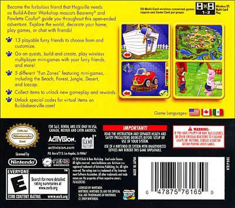 Build A Bear: Welcome To Hugsville, Activision, Nintendo DS, [Physical], 047875761650