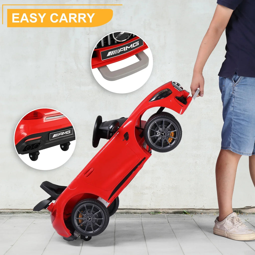 LEADZM Dual Drive 12V 4.5Ah Sports Car - Red - 26.9 - Experience the thrill of driving our realistic Mercedes-Benz Sports Car!