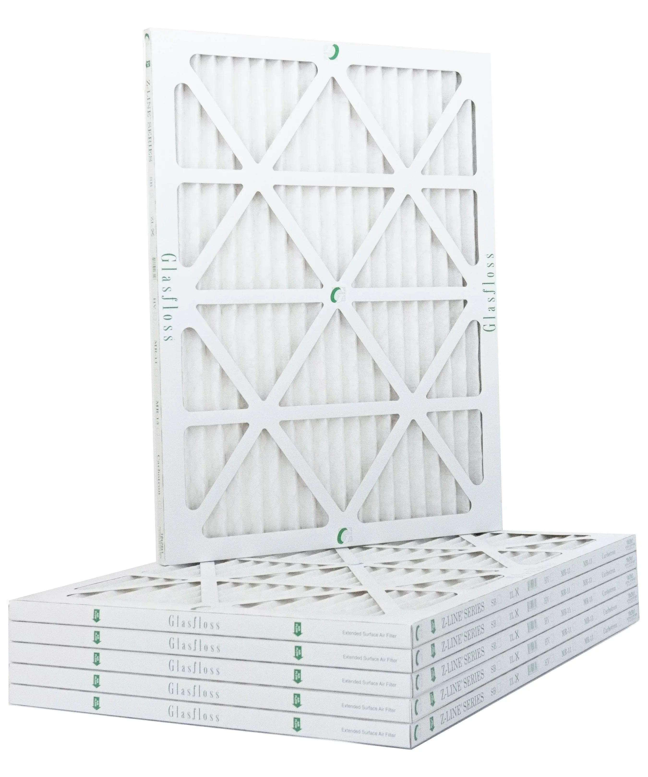 Glasfloss 18x22x1 - MERV 10 -Qty:6 - Furnace Air Filter - Made in USA (Actual Size: 17.5 x 21.5x7/8 inch)