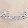 Montana Silversmiths Women's Silver Crystal Roads Cuff Bracelet Silver One Size