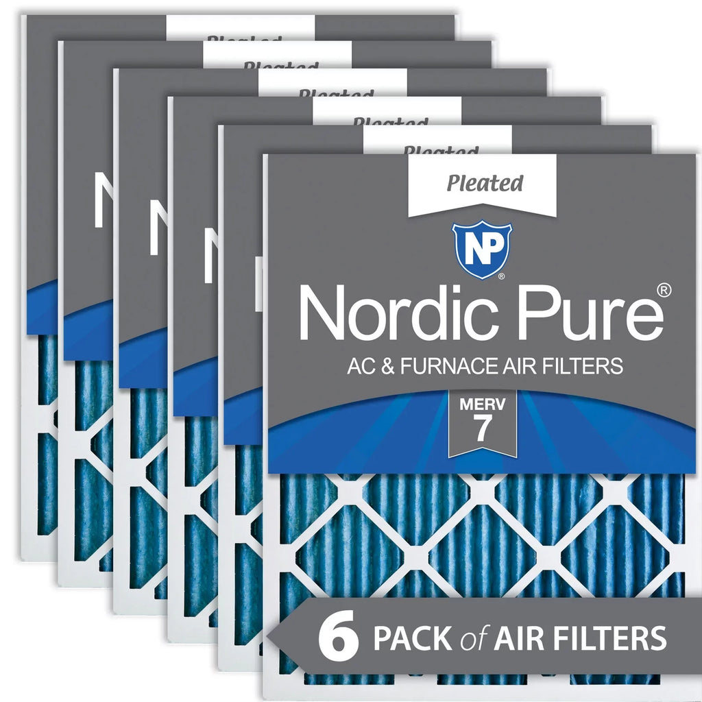 Nordic Pure 24x30x1 Pleated MERV 7 Air Filters 6 Pack