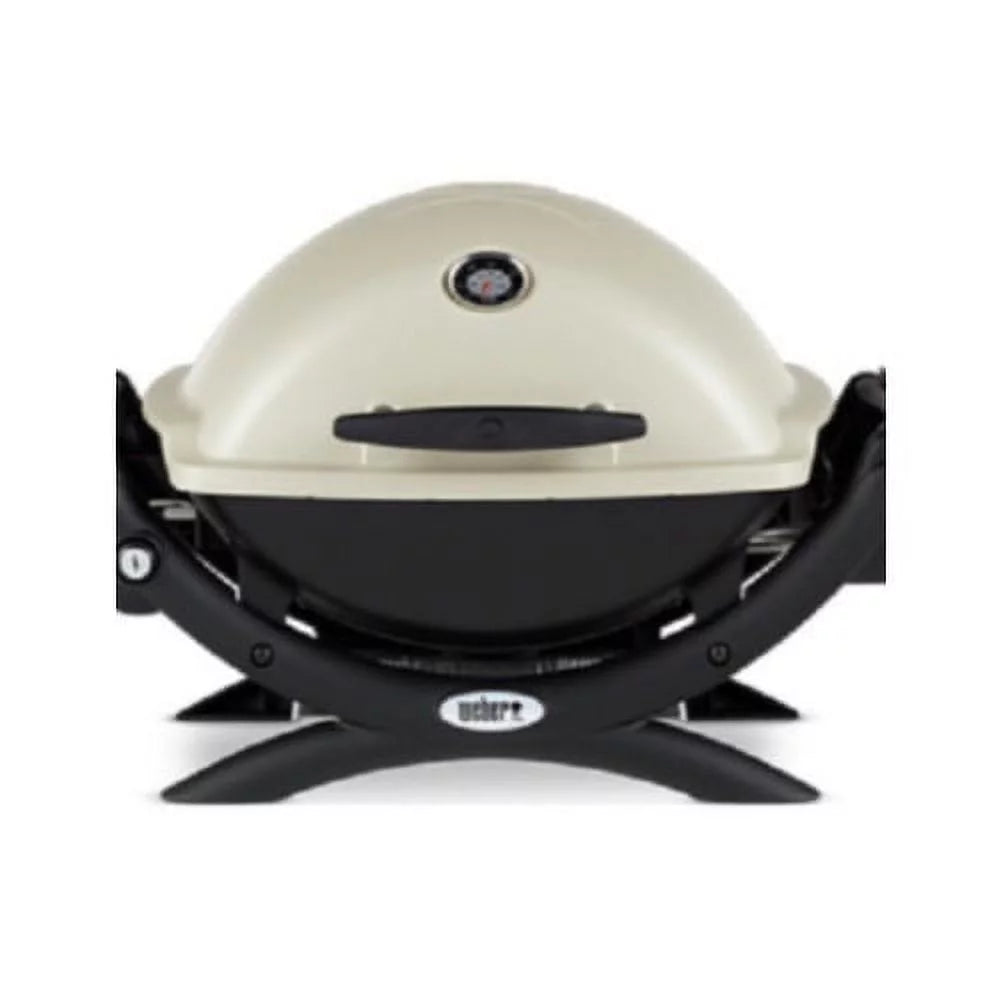 Weber Q1200 Liquid Propane Grill (Titanium) Starter Bundle