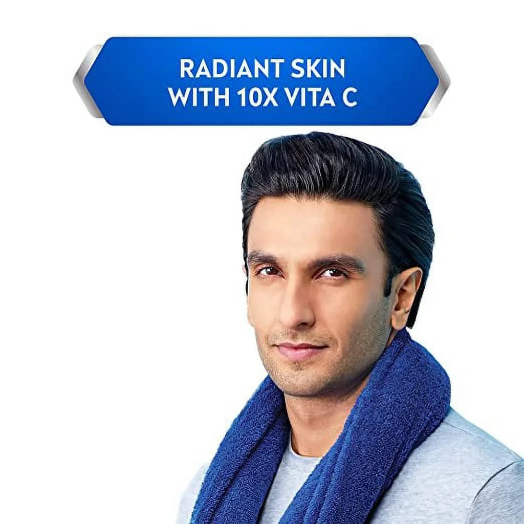NIVEA Men Face Wash, Dark Spot Reduction, for Clean & Clear Skin with 10x Vitamin C Effect, 100 g