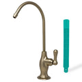 Metpure Liquid Filtration Faucet Champagne Gold Vase Style Non Air Gap Reverse Osmosis Drinking Fluid Dispenser With Faucet Wrench