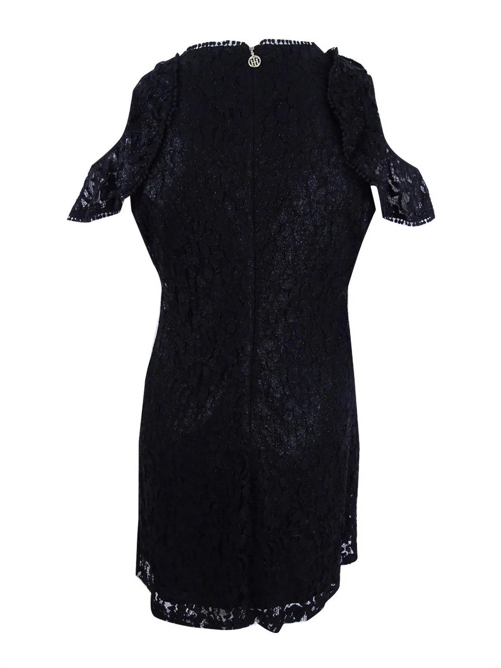 TOMMY HILFIGER $140 Womens 1055 Black Cold Shoulder Cocktail Sheath Dress 12 B+B