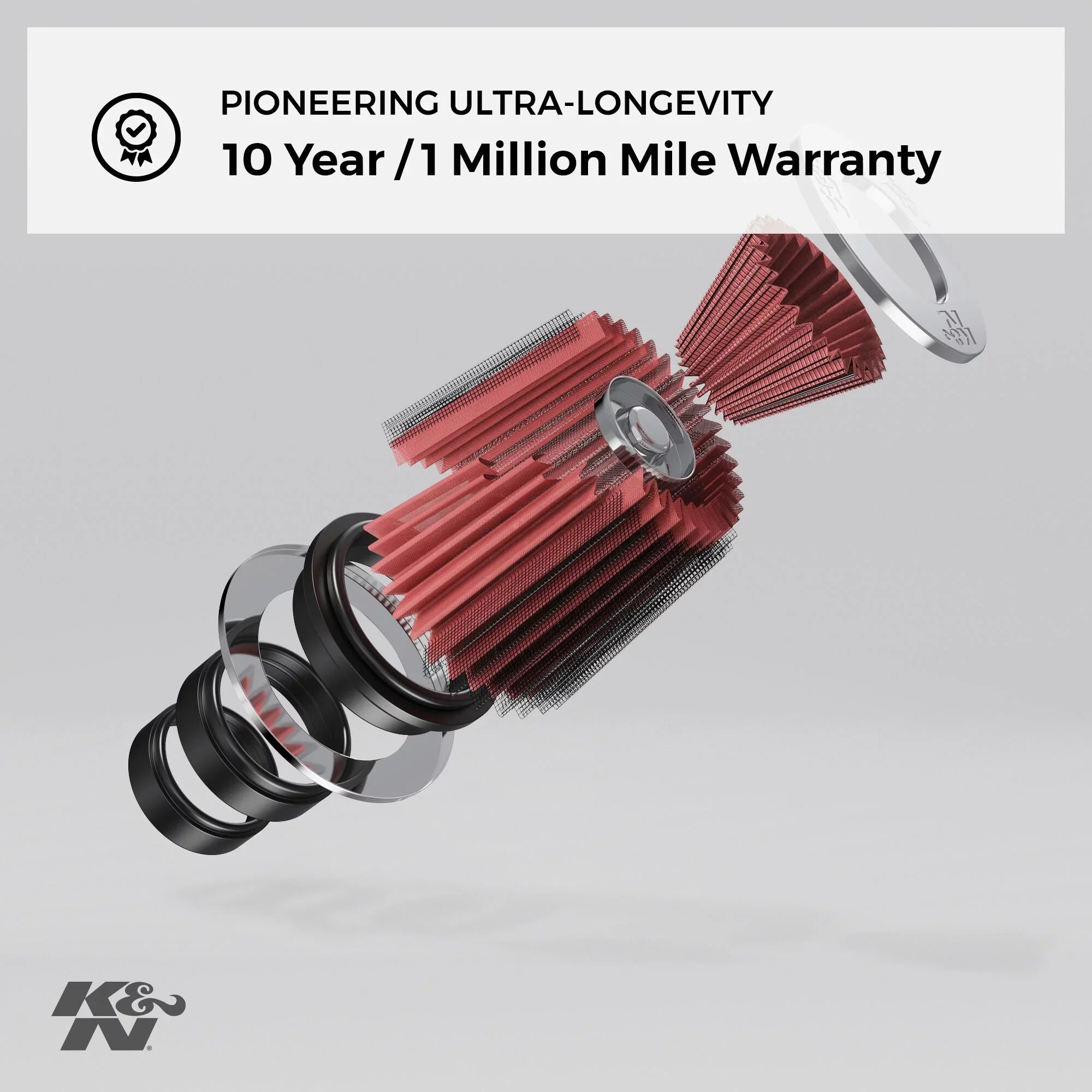 K&N Universal Clamp-On Air Filter: High Functionality Premium, Washable, Replacement Engine Filter: Flange Diameter: 5 In, Filter Height: 6.5 In, Flange Length: 1 In, Shape: Round Tapered, RU-1037