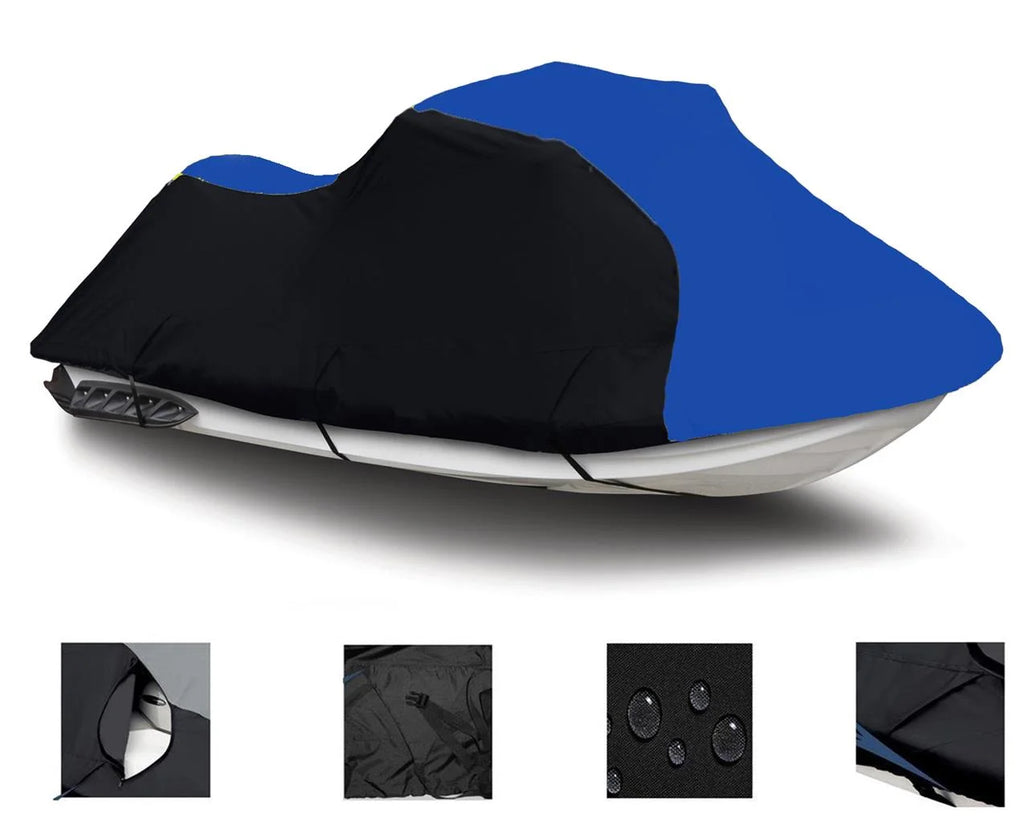 BLACK / BLUE HEAVY-DUTY, Jet Ski PWC Fluid Cover Compatible for Sea Doo Sea-Doo GTX Limited 230 2017 2018 2019 2020 TOP OF THE LINE