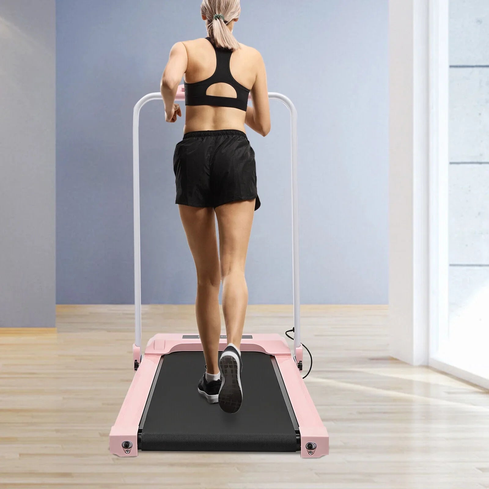 Electric Treadmill Jogging Walking Exercise Machine Under Desk w/Remote 2 In 1