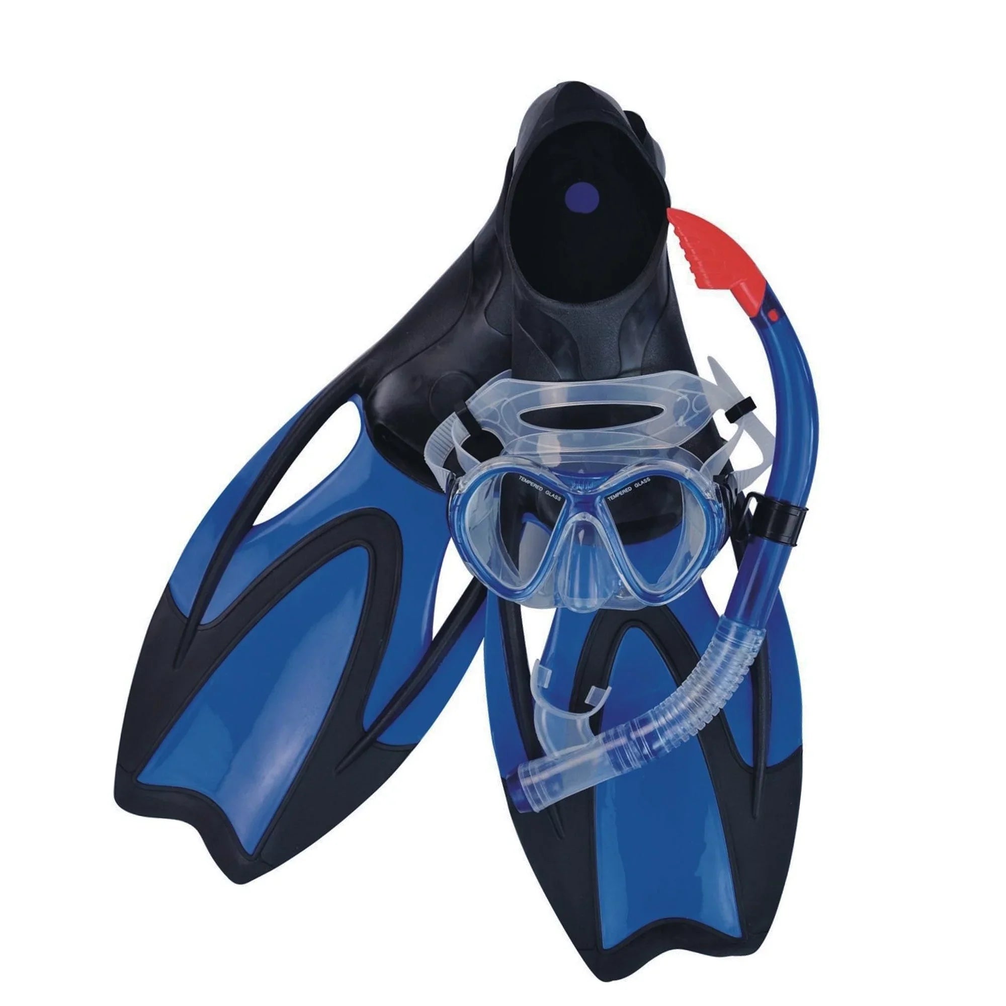 Pool Central 3pc Zray Teen/Young Adult Pro Scuba or Snorkeling Swimming Pool Set - Medium - Blue