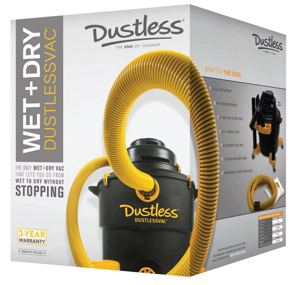 Dustless 16 gal Corded HEPA Wet/Dry Vacuum 10.6 amps 120 V 5