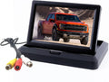 5 inch Foldable TFT LCD Backup Camera Monitor only Rear View Reverse Display Monitor V1/V2 Two Video Input, 12V/24V