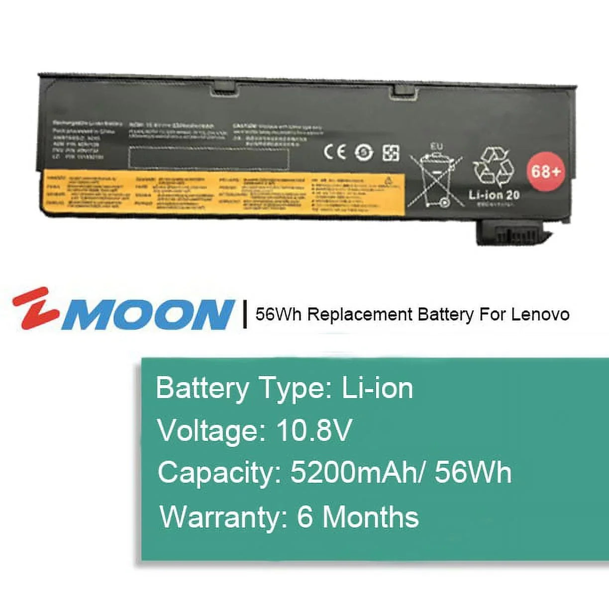 X240 6-Cell Replacement Notebook Battery for ThinkPad T440 T440s T450 T460 T460p T550 T560 W550s X250 X260 X270 45N1124 45N1125 45N1127 45N1128