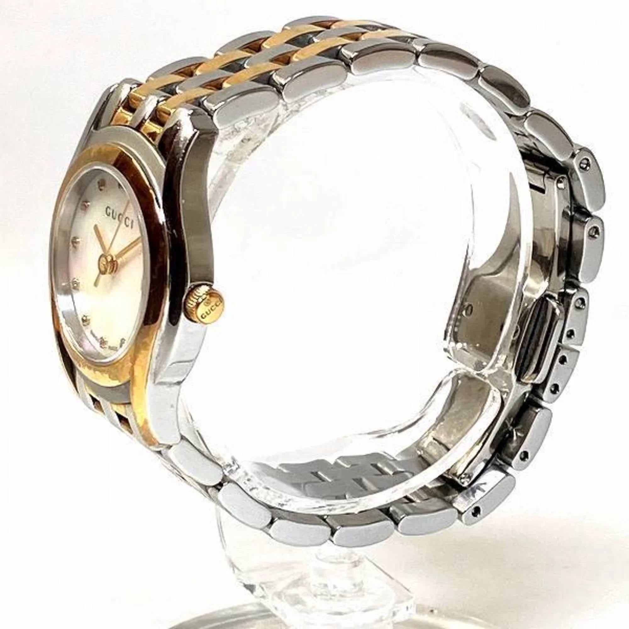 Pre-Owned GUCCI 5500L Quartz 11P Diamond Watch Ladies (Fair)