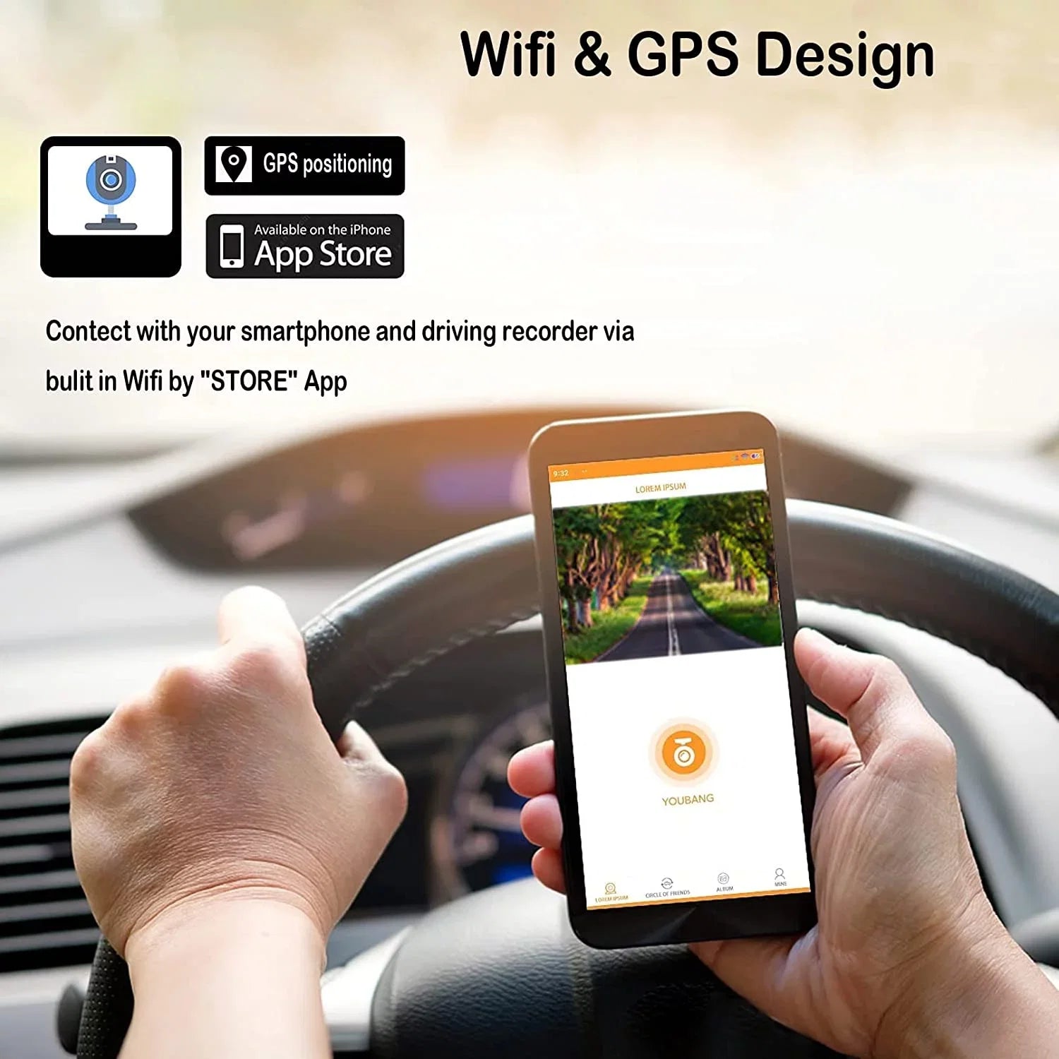 Motorcycle Dash Camera Front and Rear 1080P HD Fluid Lens 120° Wide Angle Fluid Recording Camera with Wi-Fi, GPS