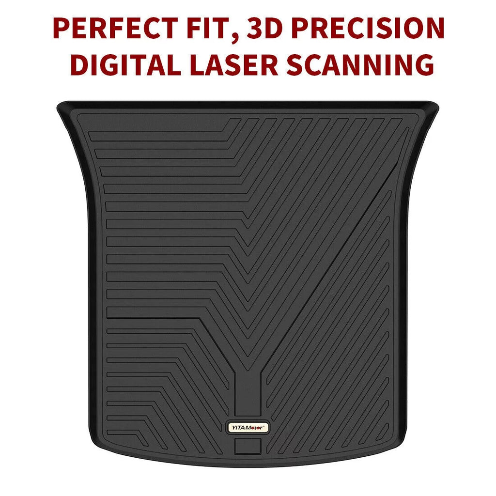 Ledkingdomus Floor Mats for 2020-2023 Tesla Model Y Rear Trunk Mat All Weather Black