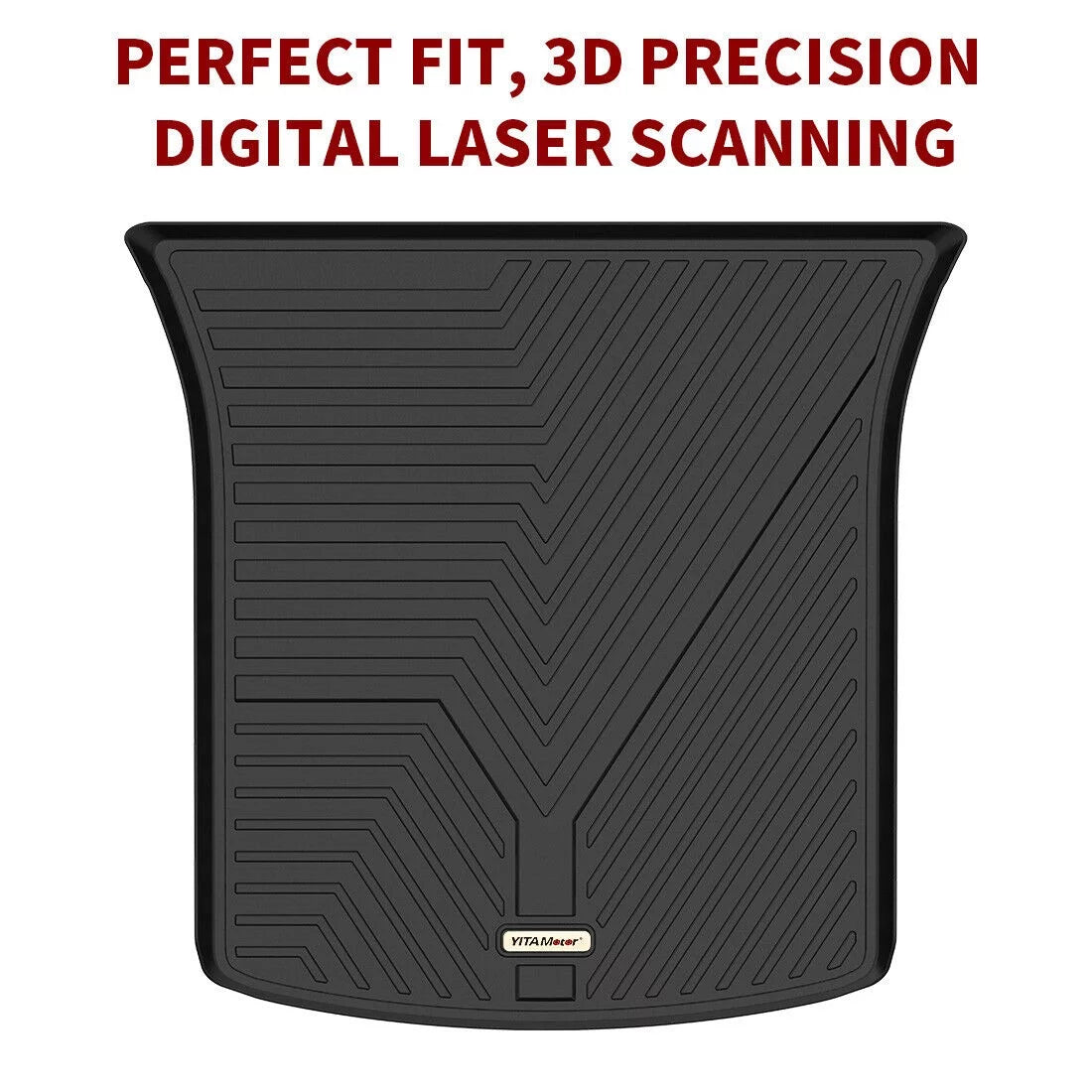 Ledkingdomus Floor Mats for 2020-2023 Tesla Model Y Rear Trunk Mat All Weather Black