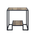 Idella End Table in Rustic Oak & Black Finish LV00886