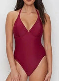Miss Mandalay DARK FUSCHIA Dune Underwire One Piece Swimsuit, US 36G, UK 36F
