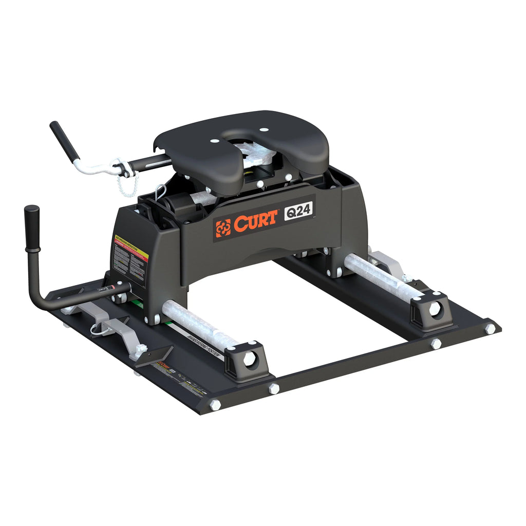 CURT 16678 Q24 5th Wheel Slider Hitch, 24,000 lbs, Select Ford F-250, F-350, F-450, 6.75-Foot Bed Puck System