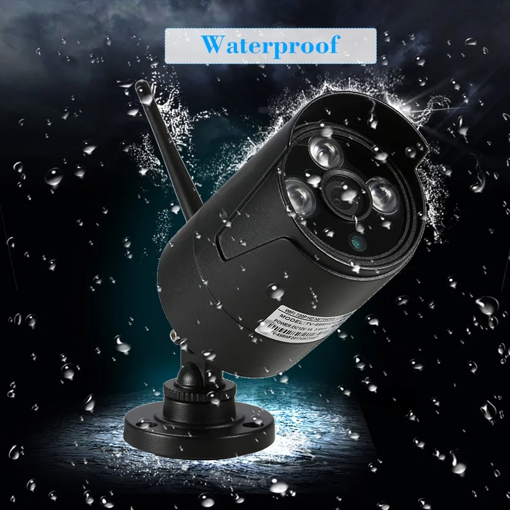 Apexeon Webcam,Wireless WiFi 4CH 1080P Support P2P 1.0MP Wireless 1080P WiFi 1080P WiFi Liquid Outdoor IP Camera P2P IR-CUT Vision Motion CCTV NVR Kit 4pcs WiFi Liquid Florbela
