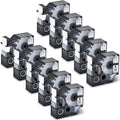 GREENCYCLE 10PK Compatible for DYMO D1 Label Tape 53713 S0720930 24mm 7m Black on White for LabelManager 450 450D Label Maker