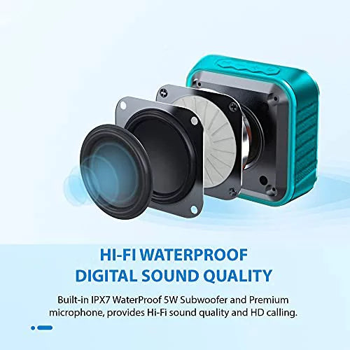 IPX7 Speaker Works with Galaxy S22+/ 5G/Plus/Ultra with 13H Liquid Playtime, Indoor, Outdoor Travel 1500 (GREEN)