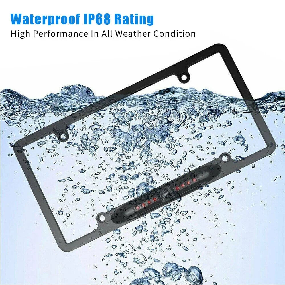 License Plate Frame Car Rear View Camera - Night Vision Backup