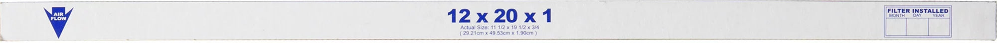 12x20x1 (11_1/2x19_1/2) Pleated Air Filters MERV 7 Plus Carbon 3 Pack